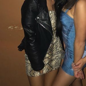 Snake Print Bodycon Dress